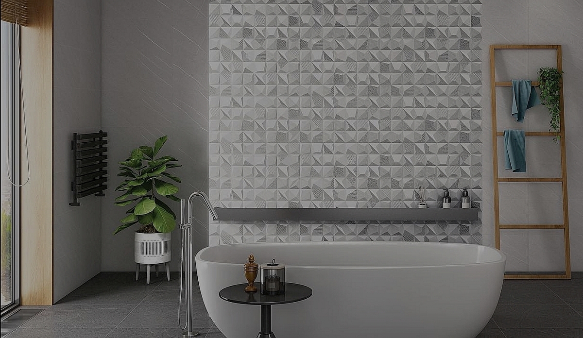 Stylish living room with premium Laurent tiles